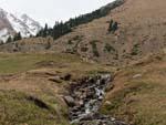 A small stream flowing from the mountains