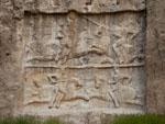 The triumph of Shapur I Sassanid relief