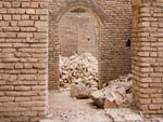 Crumbling brick building
