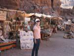 Petra Day One - Sonya outside the stalls