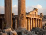 Sonya with the columns of Temple of Jupiter