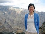 Sonya at Jebal Shams, the Grand Canyon of Arabia