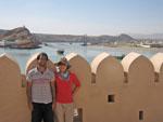 Sonya and Travis at Ayjah Lighthouse overlooking Ayjah Bay