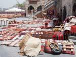 Drying linen in traditional Bedouin designs