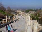 Looking down Curetes Street towards the Library of Celsus