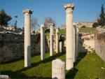 Restored ruined pillars which supported the aqueduct